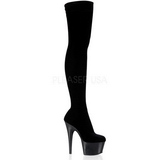 Fluweel Overknee Laarzen Plateau 15 cm Pleaser ADORE-3002