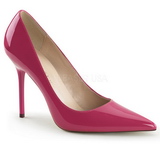 Fuchsia Lak 10 cm CLASSIQUE-20 Hoge Hakken Pumps voor Heren