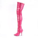 Fuchsia Lak 13 cm SEDUCE-3000 overknee laarzen met hakken