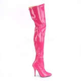 Fuchsia Lak 13 cm SEDUCE-3000 overknee laarzen met hakken