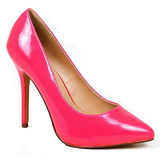 Fuchsia Neon 13 cm AMUSE-20 naaldhak pumps met puntneus