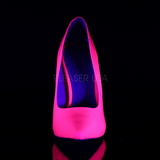 Fuchsia Neon 13 cm AMUSE-20 naaldhak pumps met puntneus