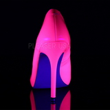 Fuchsia Neon 13 cm AMUSE-20 naaldhak pumps met puntneus