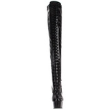 Gelakt 15,5 cm DELIGHT-3023 overknee laarzen met plateauzool