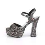 Glitter 13 cm DOLLY-09 demoniacult hoge hakken met blokhak