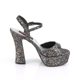 Glitter 13 cm DOLLY-09 demoniacult hoge hakken met blokhak