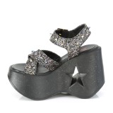 Glitter 13 cm Demonia DYNAMITE-02 lolita sandalen wedge sandalen sleehak