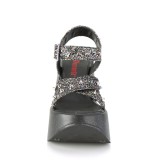 Glitter 13 cm DemoniaCult DYNAMITE-02 lolita sandalen wedge sandalen sleehak