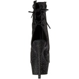 Glitter 15 cm DELIGHT-1018MMG enkellaarsjes open teen