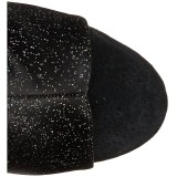 Glitter 15 cm DELIGHT-1018MMG peep toe ankle boots womens