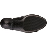 Glitter 15 cm DELIGHT-1018MMG peep toe ankle boots womens