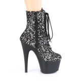 Glitter 18 cm ADORE-1020SPLAT Exotic pole dance ankle boots