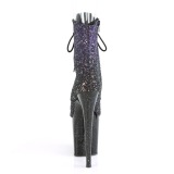 Glitter 20 cm FLAMINGO-1021OMBG peep toe pole dance enkellaarzen met hak