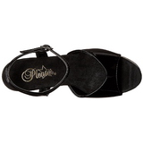 Glitter Black 20 cm FLAMINGO-809MG Platform High Heels Shoes