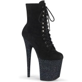Glitter imitatie sude 20 cm FLAM-1020FSMG pole dance hakken - pole dance enkellaarzen