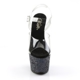 Glitter plateau 18 cm ADORE-708LG transparante hakken - pole dance sandalen