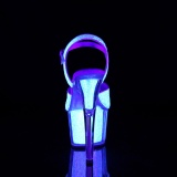 Glitter plateau 18 cm ADORE-710UVG transparante hakken - pole dance sandalen