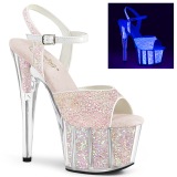 Glitter platform 18 cm ADORE-710UVG exotic pole dance high heel sandals