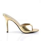 Gold 10 cm CLASSIQUE-01 womens mules shoes