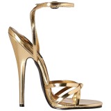 Gold 15 cm Devious DOMINA-108 high heeled sandals