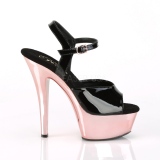 Gold 15 cm Pleaser KISS-209 Chrome Platform High Heels