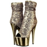 Gold 18 cm ADORE-1008SQ womens sequins ankle boots