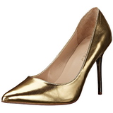 Gold Matte 10 cm CLASSIQUE-20 pointed toe stiletto pumps