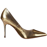 Gold Matte 10 cm CLASSIQUE-20 pointed toe stiletto pumps