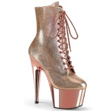 Gold Metallic 18 cm ADORE-1020 Exotic pole dance ankle boots