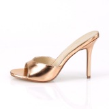 Gold Rose 10 cm CLASSIQUE-01 big size mules shoes