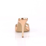 Gold Rose 10 cm CLASSIQUE-01 big size mules shoes