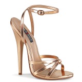 Gold Rose 15 cm Devious DOMINA-108 sandalen met naaldhak