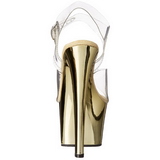 Gold Transparent 18 cm SKY-308 High Heels Platform