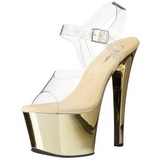 Gold Transparent 18 cm SKY-308 High Heels Platform