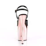 Gold chrome platform 20 cm FLAMINGO-809 pleaser high heels shoes