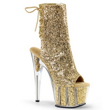 Gold glitter 18 cm ADORE-1018G womens platform soled ankle boots