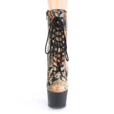 Gold snake pattern 18 cm ADORE-1020SP Exotic pole dance ankle boots