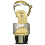 Goud 15 cm Pleaser DELIGHT-609G Chroom Plateau Hoge Hakken