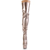 Goud 18 cm ADORE-3000HWR Hologram pole dance overknee laarzen met hak