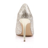 Goud Glitter 10 cm CLASSIQUE-20 naaldhak pumps met puntneus