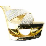 Goud Glitter 16,5 cm Pleaser ECLIPSE-619G Plateau Stiletto Hakken