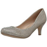 Goud Kristal Steentjes 6,5 cm DORIS-06 Hoge Avond Pumps met Hakken