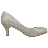 Goud Kristal Steentjes 6,5 cm DORIS-06 Hoge Avond Pumps met Hakken