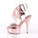Goud Kunstleer 15 cm DELIGHT-600-14 pleaser sandalen met plateau