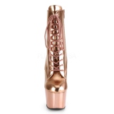 Goud Lakleer 18 cm ADORE-1020 dames enkellaarsjes met plateau