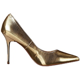 Goud Mat 10 cm CLASSIQUE-20 Hoge Hakken Pumps voor Heren