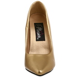 Goud Mat 13 cm SEDUCE-420 Hoge Hakken Pumps voor Heren