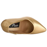 Goud Mat 13 cm SEDUCE-420 Hoge Hakken Pumps voor Heren