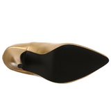 Goud Mat 13 cm SEDUCE-420 Hoge Hakken Pumps voor Heren