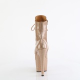 Goud glitter 18 cm dames high heels boots plateau